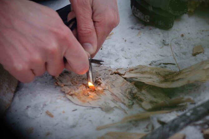 Snowshoeing Adventure with Ice-Fishing, Fire and Survival - Key Points