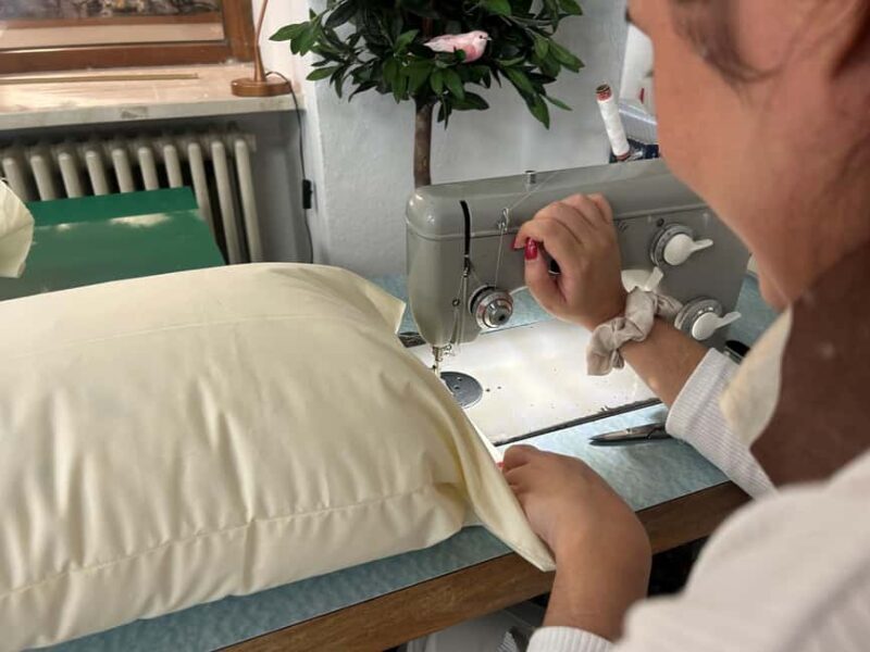 Stuff YOUR own pillow at Betten Huber in Augsburg - What to Expect During Your Visit