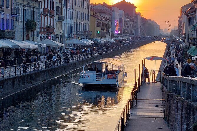 Sunset Navigli Boat Tour in Milan with Optional Aperitivo - Key Points