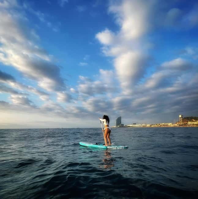 Sunset+paddle surf with music+fotos&videos Barceloneta+snack - What’s the Experience Like?