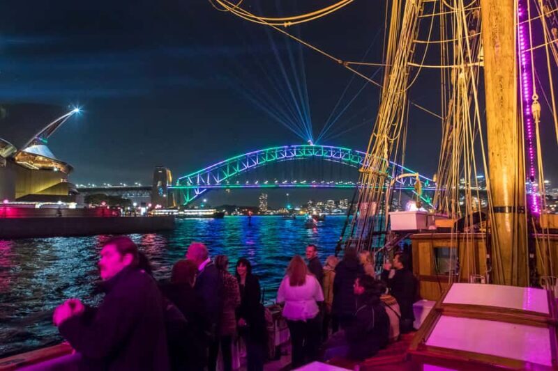 Sydney Harbour: Tall Ship Vivid Dinner Cruise - The Sum Up