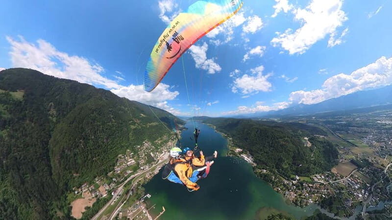 Tandem flight: Paragliding panorama tandem flight - Key Points