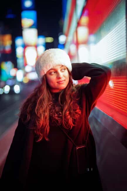 Times Square VIP Photoshoot on the Iconic Red Stairs - Key Points