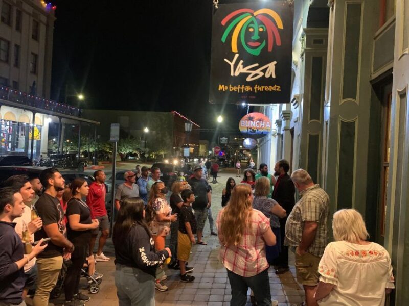 Tour of haunted locations with ghost hunting gear. - Key Points