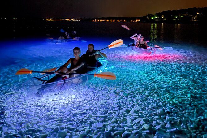Transparent Kayak Night Glow Experience from Pula - What the Tour Is Like
