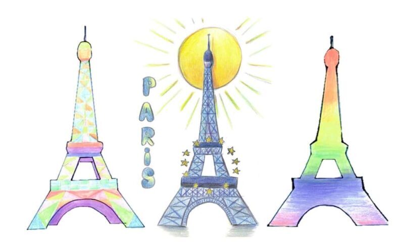 Trocadero: Eiffel Tower coloring workshop for kids - Key Points
