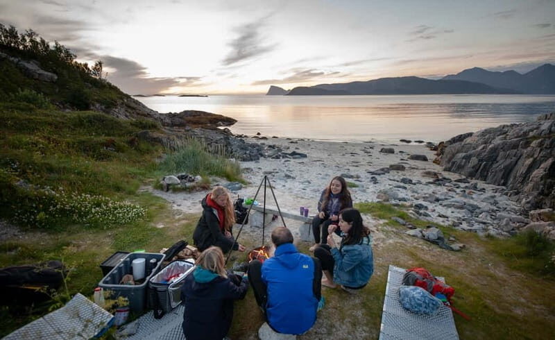 Tromsø: Midnight Sun with Campfire in the wilderness - The Guide and Group Experience