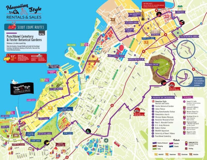 Uluniu Ave: Waikiki Scoot Coupe Rental Punchbowl Day Trip - Introduction
