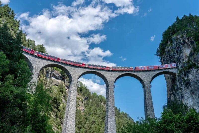 UNESCO Rhaetian Railway: Viaduct, Train Museum, St. Moritz - Key Points
