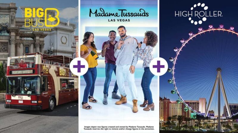 Vegas: Madame Tussauds, High Roller, & Hop-on Hop-off Tour - Key Points