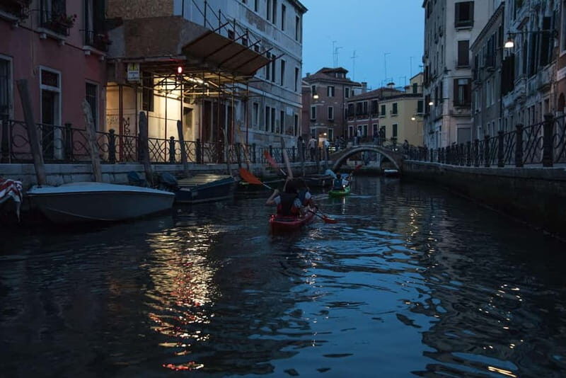 Venice: Night + Sunset Kayak Tour Kayak in the Canals - Key Points