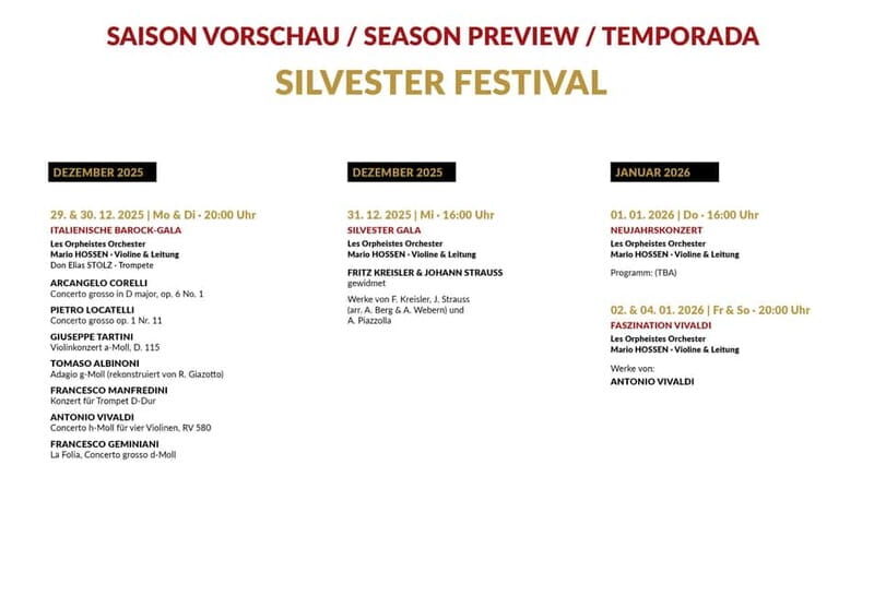 Vienna: Advent, Christmas and New Year's Concerts - FAQ