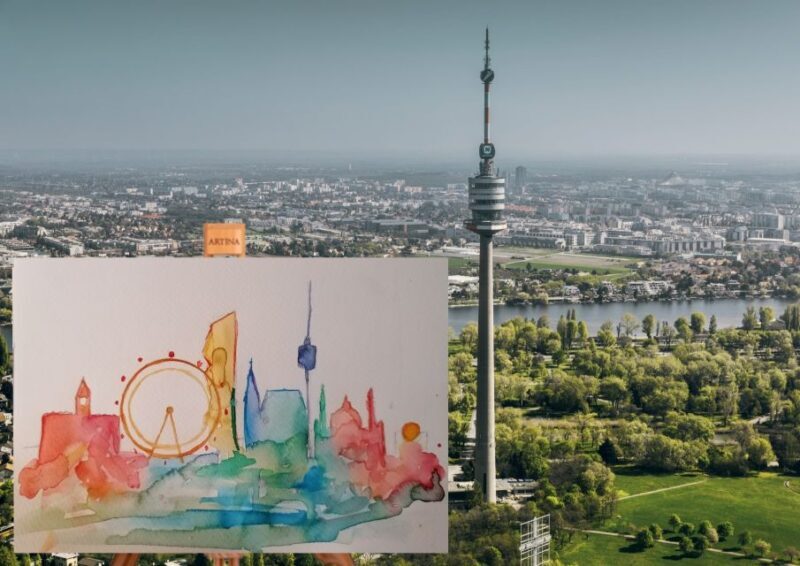 Vienna: Paint the Skyline and Danube Tower Free-Ride - Key Points