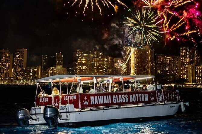 Waikiki Glass Bottom Boat Fireworks Tour - Key Points