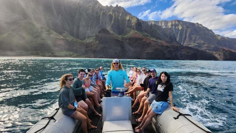 Waimea: N Pali Coast Zodiac Raft Sea Caves + Snorkel - Close Encounters with Sea Caves & Waterfalls
