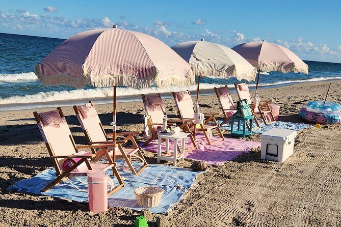West Palm Beach Day: Umbrella, Chairs, Yeti, JBL Speaker, Towels+ - Booking and Location Flexibility