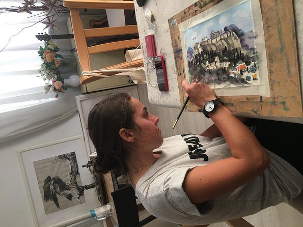 workshop for painting acropolis/landscape with local artist - Key Points