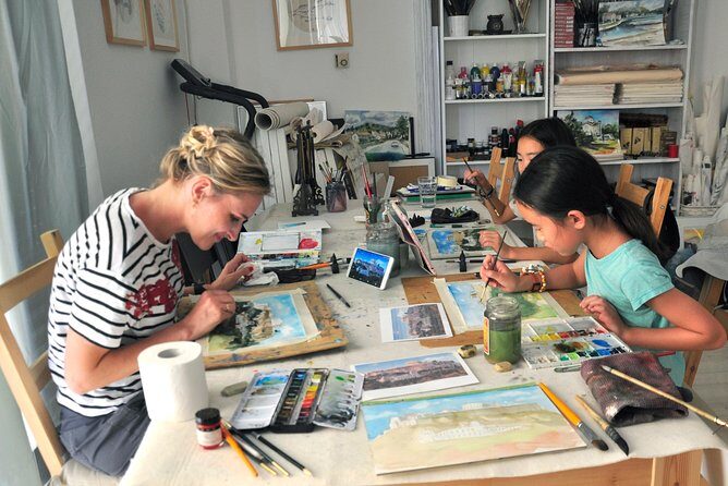 workshop for painting acropolis/landscape with local artist - Final Takeaway
