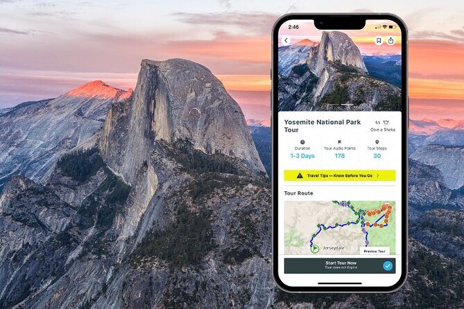 Yosemite National Park Self-Guided Audio Tour - Key Points