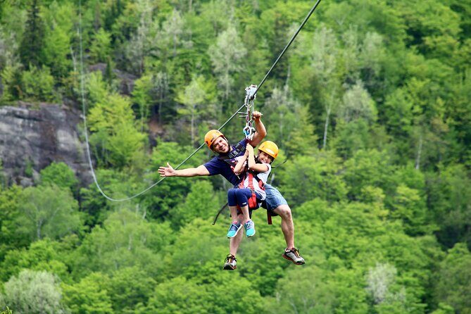 Ziplines over Laurentian Mountains at Mont-Catherine - Key Points