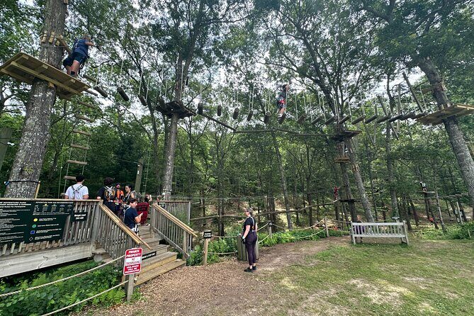 Ziplining and Climbing at The Adventure Park on Cape Cod - The Trails and Course Details